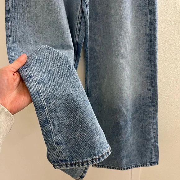 Ganni Soft Light Blue Wide-Leg Jeans - Picture 3 of 5